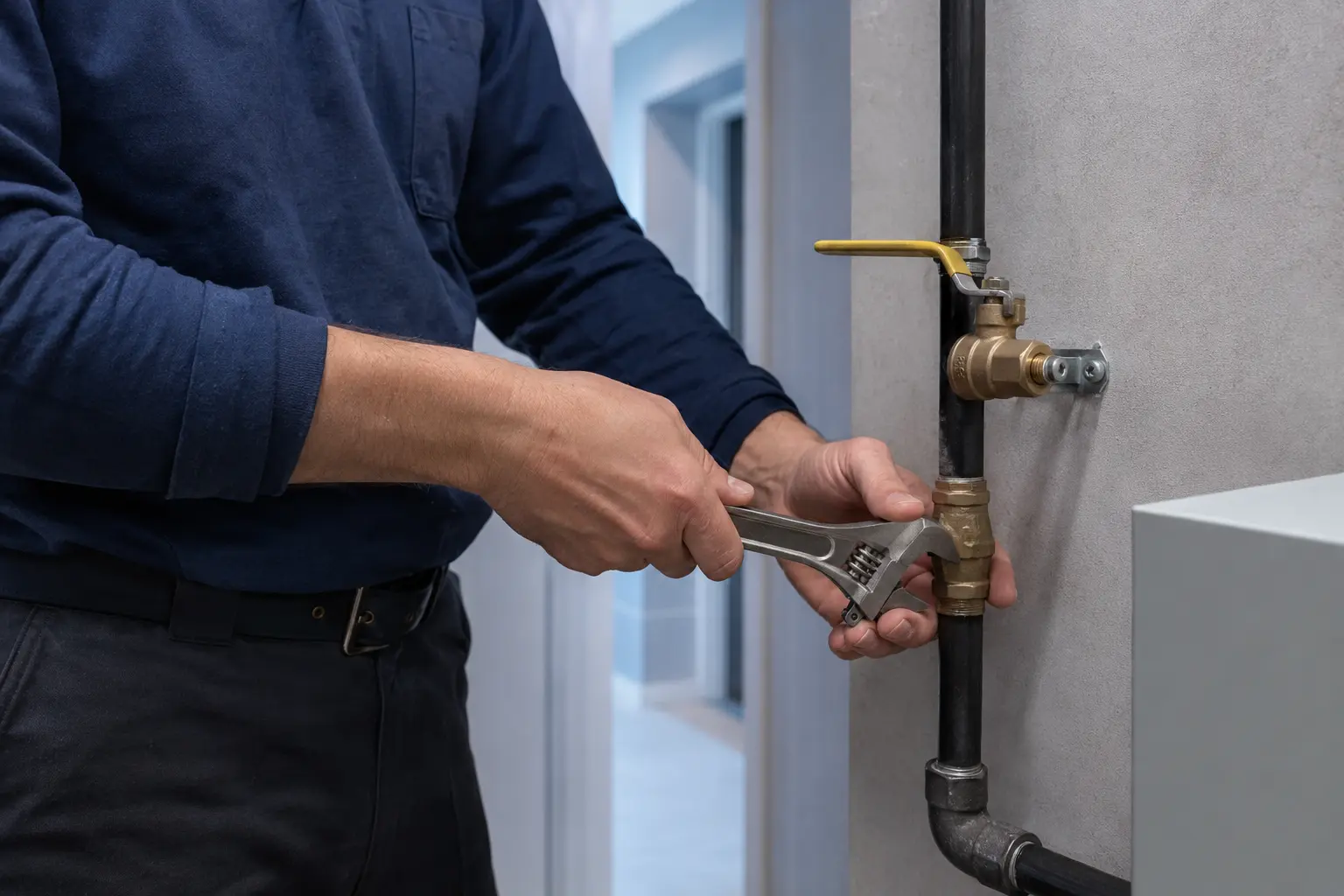 Doğalgaz tesisatı bağlantısında anahtarla çalışma